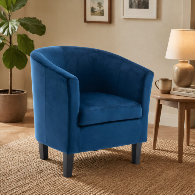 Velvet Upholstered 67m Accent Chair