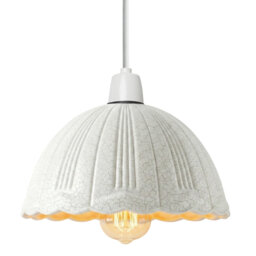 9cm H Glass Bowl Lamp Shade ( Screw On ) in White