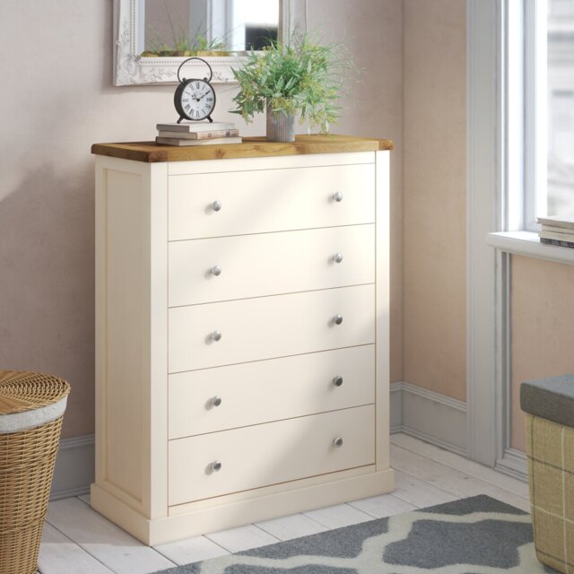 90cm W 5 - Drawer Chest of Drawers