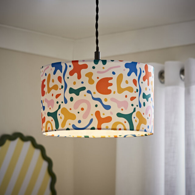 15cm H x 25cm W Linen Blend Drum Lamp Shade ( Clip On ) Cream