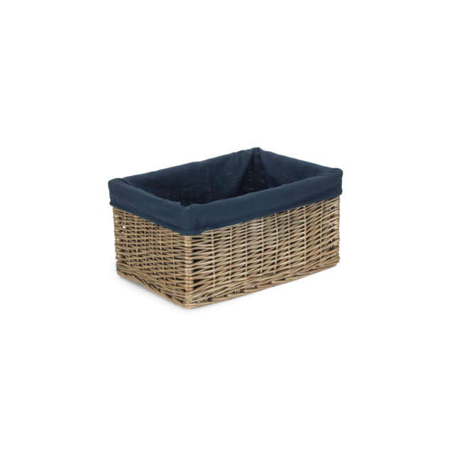 Lily Manor Wicker Storage Basket with Lining