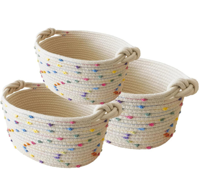 Highland Dunes Cotton Decorative Basket