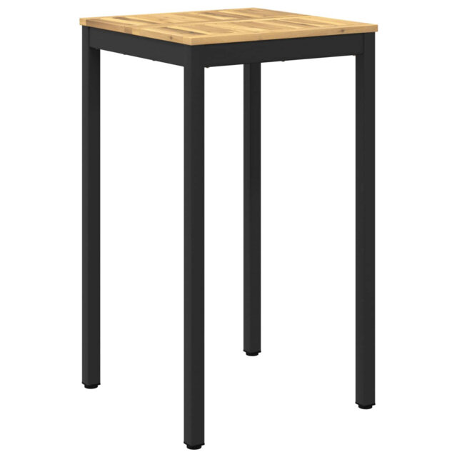 Acacia Metal Base Dining Table