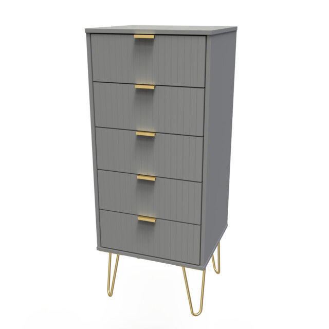 Fully Assembled Alcibades 5 - Drawer Chest of Drawers