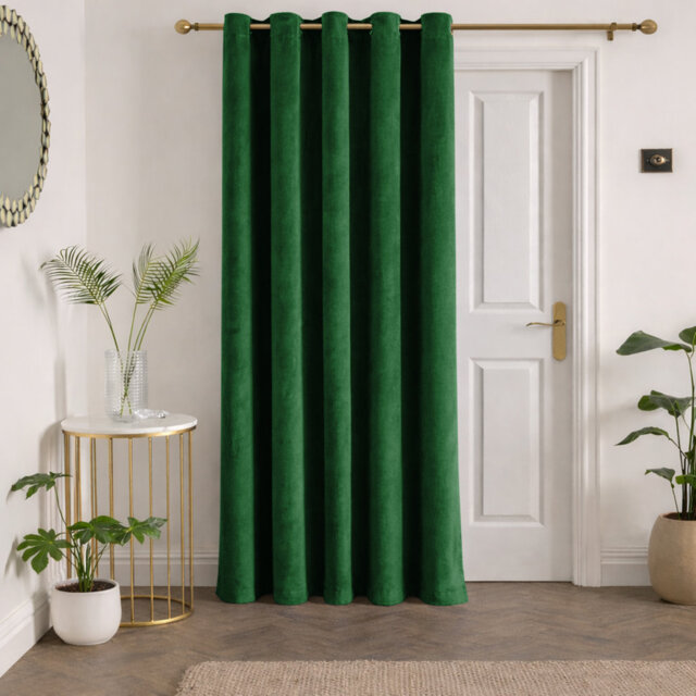 Aspire Homeware 100% Velvet Eyelet Room Darkening Curtain Single Panel for Luxury Window Decor