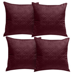 Aspire Homeware Diamond-Pattern Square Velvet Cushion Cover