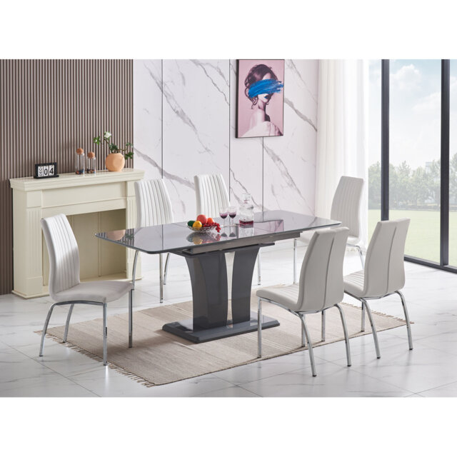 Mozart 6 Seater Dining Table & 6 Modalux Chairs