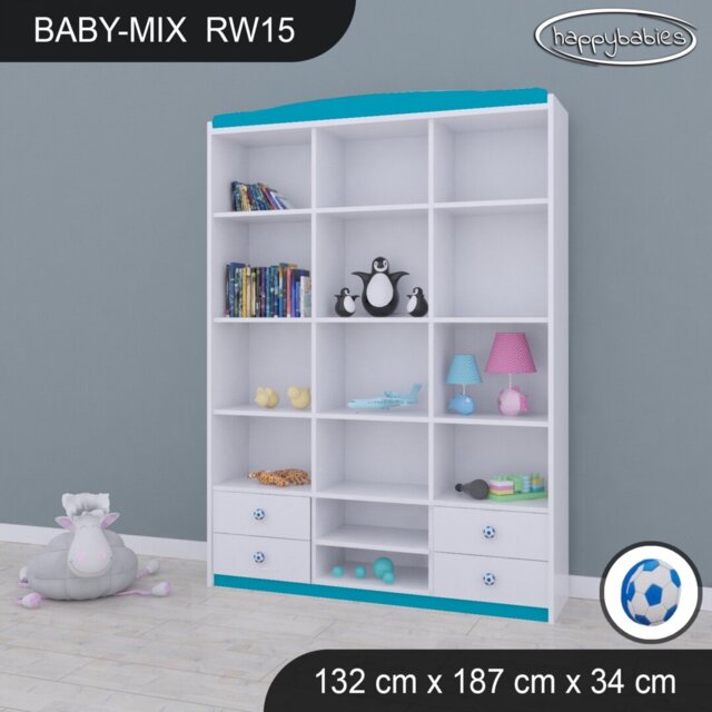 Baby Mix 132Cm Cube Unit Kids Bookcase
