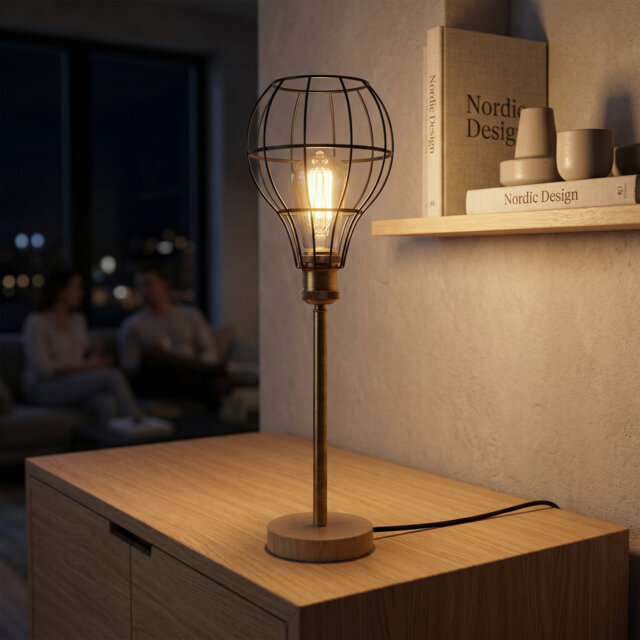 Wood Desk Lamp