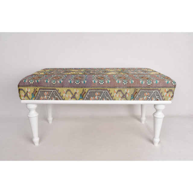 Cotton Upholstered Bench