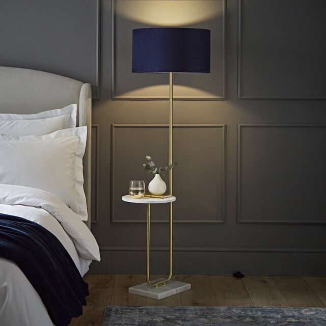 Replogle Matte Tray Table Floor Lamp Set