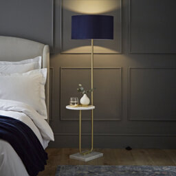 Replogle Matte Tray Table Floor Lamp Set