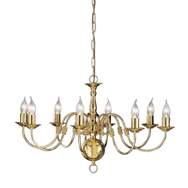 Laurier 8 - Light Candle Style Chandelier