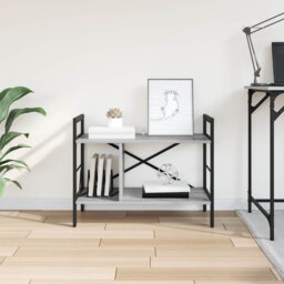 58.5cm H x 75cm W Steel Etagere Bookcase