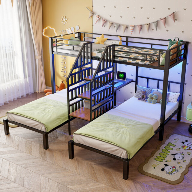 Bunk Bed 90 X 200 Cm With Built-In Ladder Included