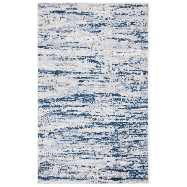 Toronto Hooked Beige/Blue Rug
