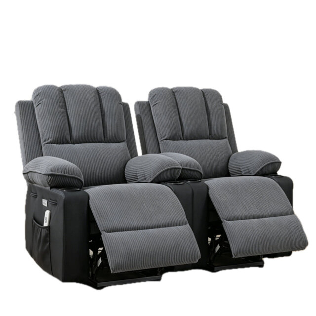 Upholstered Massage Heated Recliner Chairs, Electric Wall Hugger Single Armchair