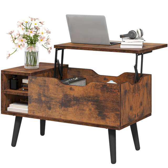 Lift Top Four Leg Coffee Table with Storage