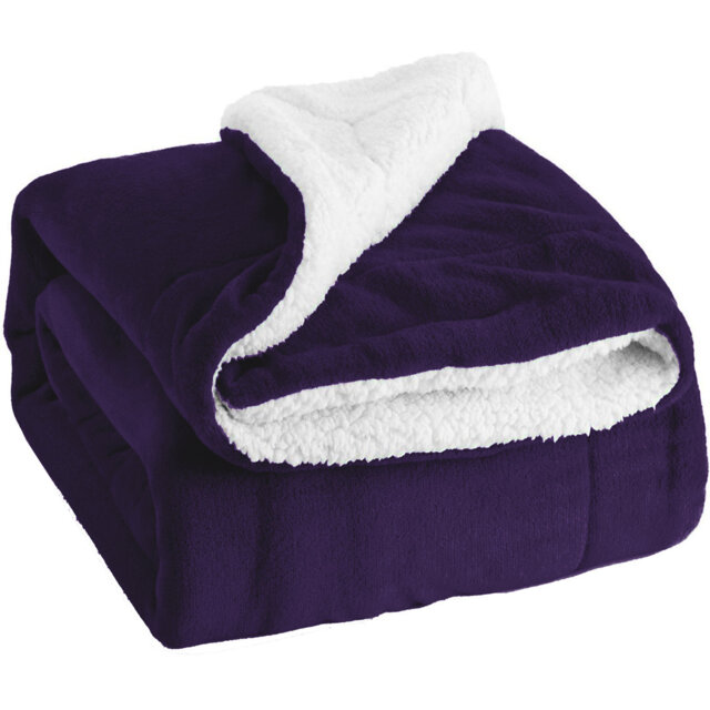 Super Soft Sherpa Fleece Blanket – Reversible Cozy Throw 240 GSM