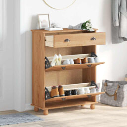 Shoe Cabinet Solid Pine Wood