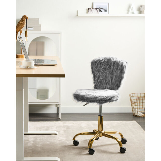 Desk Chair MARGATE Faux Fur