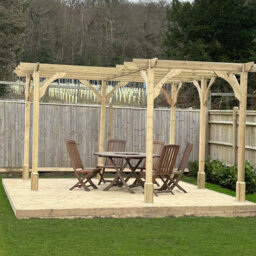 Agra 4.2m x 4.2m Solid Wood Pergola