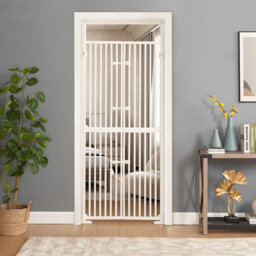 Kravitz Adjustable Wall Mounted Pet Gate With Door