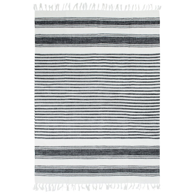 Neomi Flatweave Cotton Black Rug