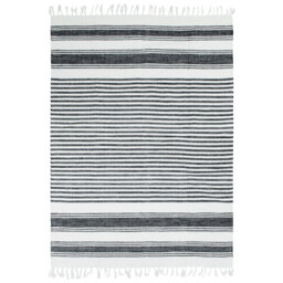 Neomi Flatweave Cotton Black Rug