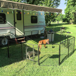 79.5cm Dog Playpen Indoor & Outdoor Foldable Pet Exercise Fence Pen