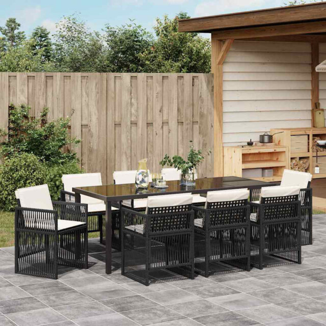 Garden Dining Set Powder-Coated Steel Outdoor Space Collection Terrace