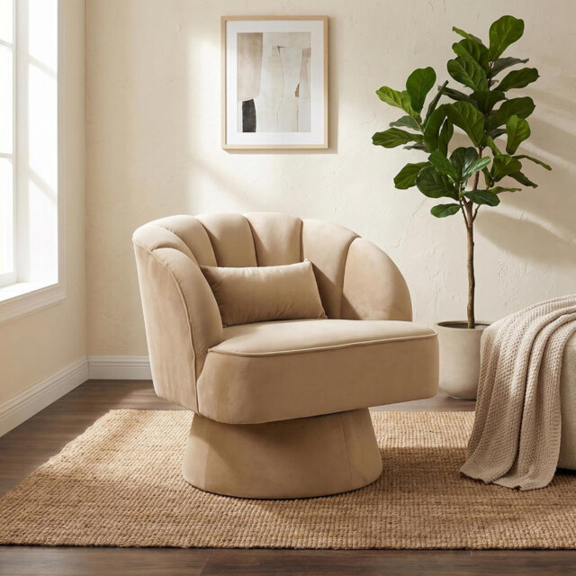 Upholstered Swivel Accent Chair