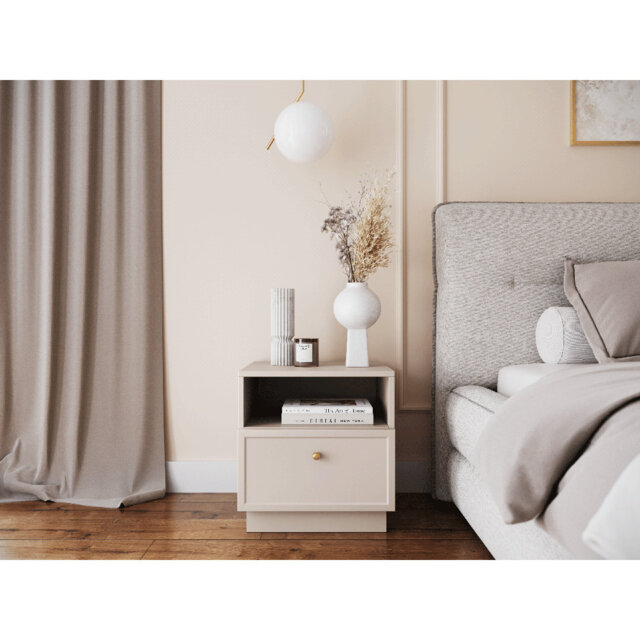 Bagga 45cm W Manufactured Wood Bedside Table
