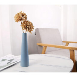 Frosted Ceramic Vase, Modern Minimalist Porcelain Vase for Living Room & Shelf Decor