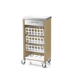 Yoder 48cm W Steel Kitchen Trolley with Stainless Steel Top and Locking Wheels