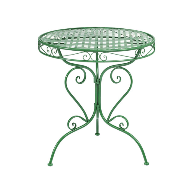 Round Iron Outdoor Bistro Table - 70 cm W 70 cm D