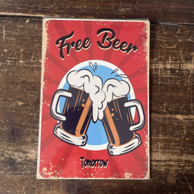 Free Beer Tomorrow Wall DÃ©cor