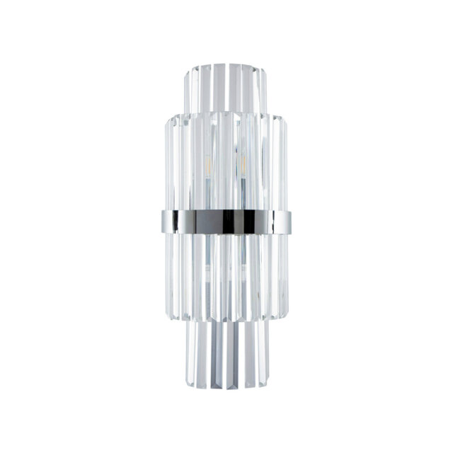 Leia - Mid Century Crystal Black Wall Light-Luxury Glass Wall Sconce – Gold & Black Modern Crystal Picture Light