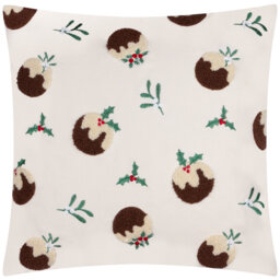 Puddings White Square Cushion