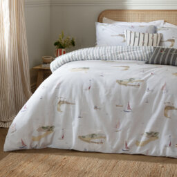 Abersoch Cotton No Pattern Duvet Cover Set with Pillowcases Included