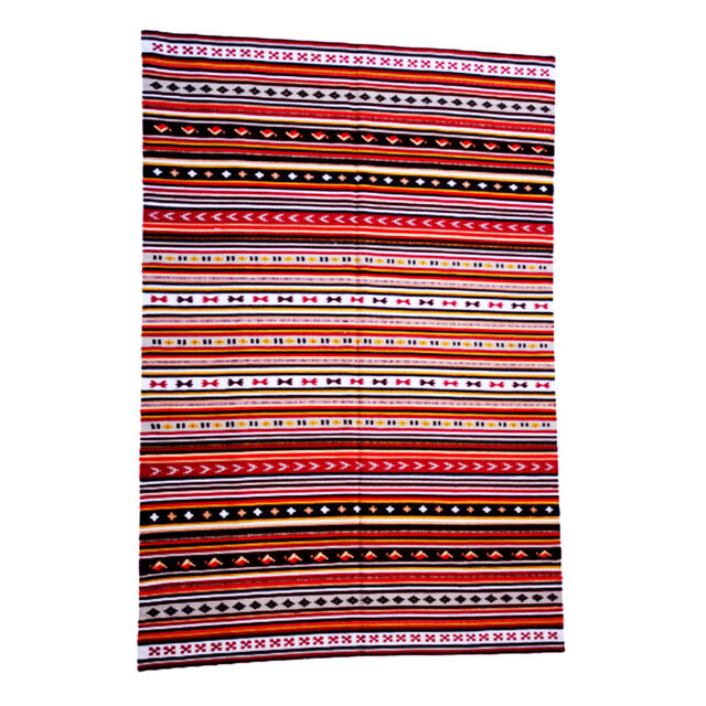 Burdick Vintage Handmade Kilim Wool Red/White Rug