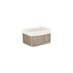 Wicker Storage Basket with Lining
