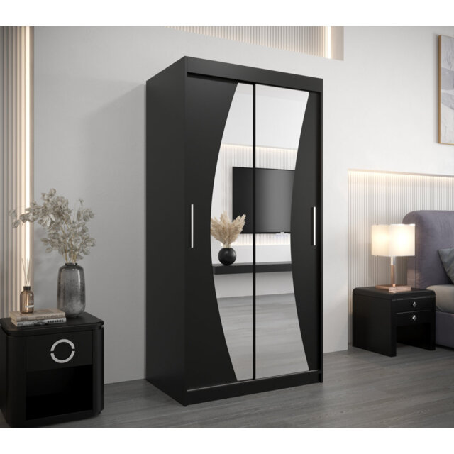 Aayon 2 Door Solid + Manufactured Wood Wardrobe