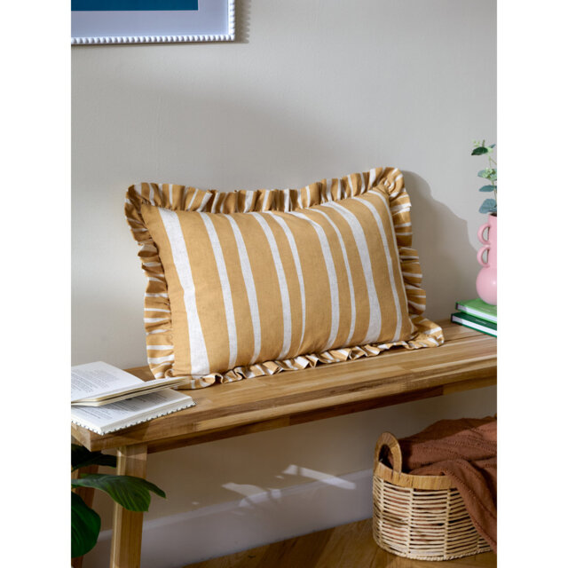 Carmon Stripe Striped Rectangular Cushion
