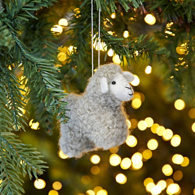 9cm Handmade Wool / Felt Hanging Figurine Ornament