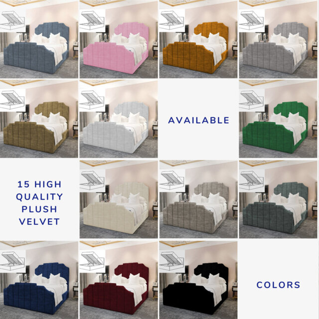 Kristopher Chesterfield Ottoman Storage Bed with Tufted Headboard - Plush Velvet Gas Lift Frame