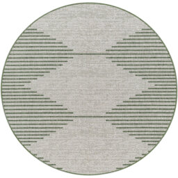 Darrah Round Indoor & Outdoor Boho Moss Grey Rug