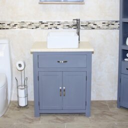 Robeson 750mm Single Bathroom Vanity with Vessel Ceramic Basin