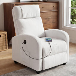 Recliner Chair for Elderly, High Back, USB & Type-C