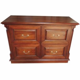 Gillian 110cm Wide 4 -Drawer Solid Wood File Cabinet